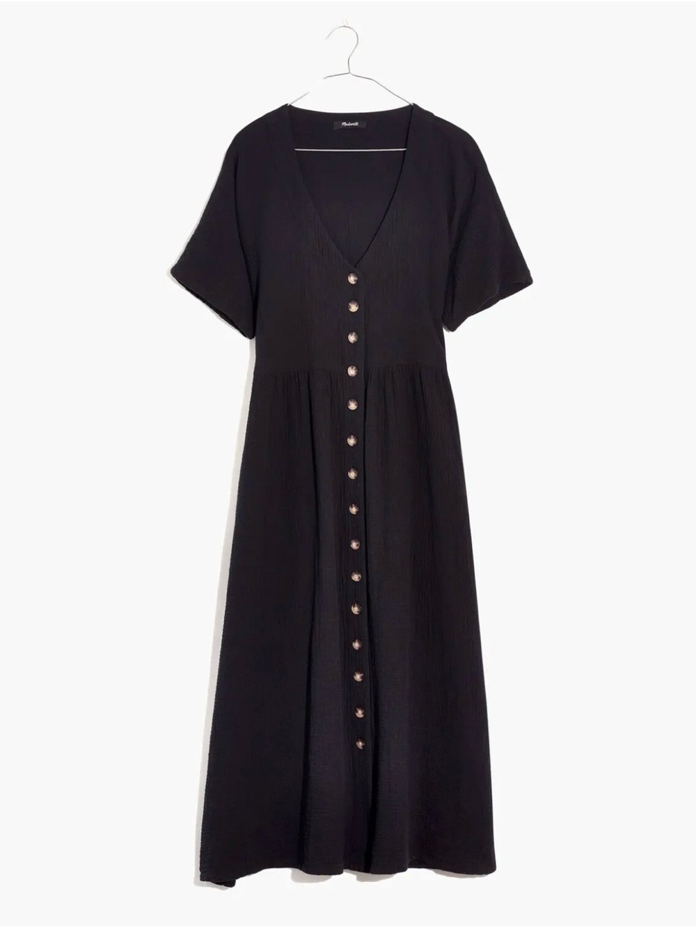 EUC Madewell Lightspun Button-Front Midi Dress